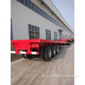 3 Axle Flatbed 40ft Container Semi-Trailer